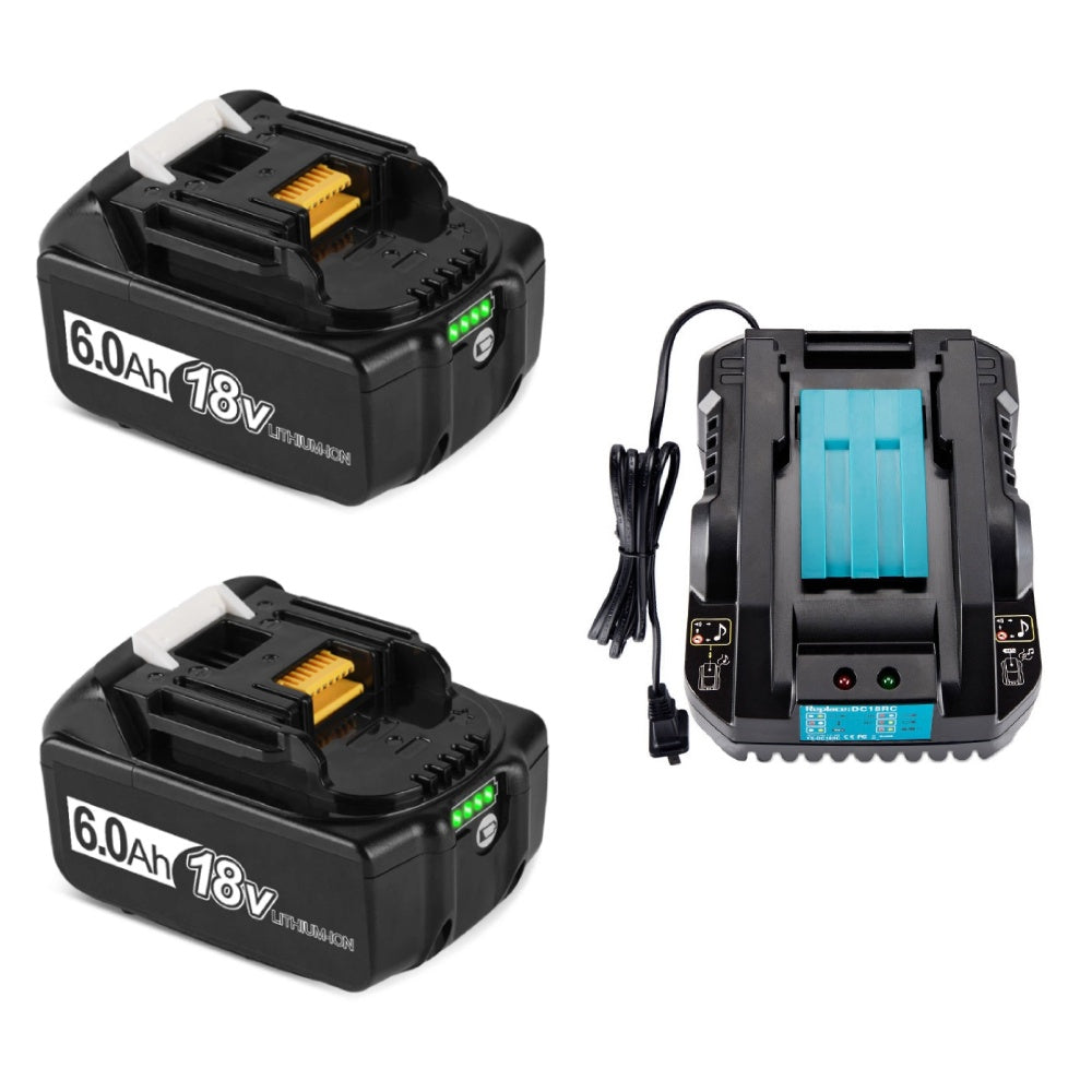 YOFIDRA 6.0Ah 9.0Ah Lithium Ion Battery Kit Fit for Makita 18V