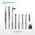 YOFIDRA 10PCS Square-Shank Drill Bit Accessory Set for 26mm SDS-Plus Rotary Hammer Drill