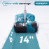 YOFIDRA 13" Cordless Snow Shovel with Brushless Motor, Stainless Steel Tube, Metal Wheels & Nylon Roller