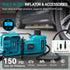 YOFIDRA 12V 5-Ton Digital Hydraulic Jack Kit with Tire Inflator & Impact Wrench, 480N·m