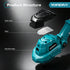 YOFIDRA 9" Cordless Brushless Grass Trimmer & Cutter Kit – LED Display, Emergency Stop, Telescopic Folding Shaft