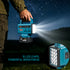 YOFIDRA 150W Portable Power Inverter with LED Light & Handle, Compatible with Makita 18V Battery