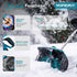 YOFIDRA 13" Cordless Snow Shovel with Brushless Motor, Stainless Steel Tube, Metal Wheels & Nylon Roller