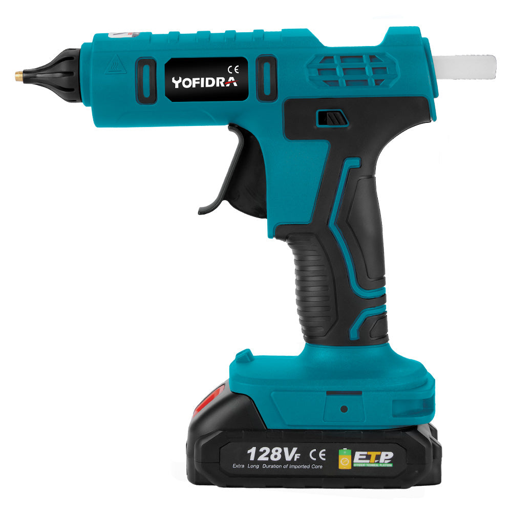 YOFIDRA 100W High-Temp Hot Glue Gun for DIY & Repair - Compatible with Makita 18V Batteries