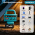 YOFIDRA 150W Portable Power Inverter with LED Light & Handle, Compatible with Makita 18V Battery