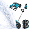 YOFIDRA 13-Zoll Akku-Schneeschaufel mit bürstenlosem Motor, verstellbarem Auswurfkanal und 5 m Wurfweite
