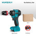 YOFIDRA 2 IN 1 Brushless Cordless Screwdriver/Impact Drill - Compatible with Makita 18V Batteries