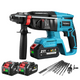 YOFIDRA 26mm Brushless Multifunctional Electric Hammer Drill - Compatible with Makita 18V Batteries