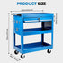 YOFIDRA Rolling Tool Storage Cart with Lockable Cabinet, Storage Shelves and 6 Steel Hooks