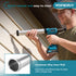 YOFIDRA 21V Cordless Caulking Gun, 600kg High-Thrust Sealant Gun with 7-Speed Control, Cruise Control & 31-Piece Nozzle Kit