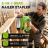 Clavadora inalámbrica 2 en 1 sin escobillas YOFIDRA (F30/422J) con juego de clavos y grapas - Compatible con batería Makita de 18 V