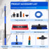 YOFIDRA 4.8m Telescopic Cleaning Pole Kit with Water-Fed Brush, Window Squeegee & Snow Scraper