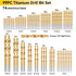 YOFIDRA 99-Piece Titanium-Coated HSS Twist Drill Bit Set