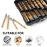 YOFIDRA 99-Piece Titanium-Coated HSS Twist Drill Bit Set