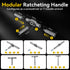 YOFIDRA 24-in-1 Magnetic T-Handle Ratchet Screwdriver Set – S2 Steel Bits, 58-Tooth Reversible Ratchet
