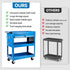 YOFIDRA Rolling Tool Storage Cart with Lockable Cabinet, Storage Shelves and 6 Steel Hooks