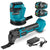 YOFIDRA Kit Combinado de Multiherramienta Oscilante sin Escobillas 18V y Lijadora Orbital Aleatoria de 125 mm