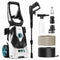 YOFIDRA 220V AC High-Pressure Car Washer Set 3093C with Inlet/Outlet Hose, Faucet Adapter & Foam Bottle