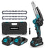 YOFIDRA 6" Cordless Mini Chainsaw Kit – Extra Chain Included, Smart Temperature Control, LED Power Display