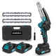 YOFIDRA 6" Cordless Mini Chainsaw Kit – Extra Chain Included, Smart Temperature Control, LED Power Display