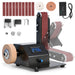 YOFIDRA Mini Belt Sander, 7-Speed Precision Grinder & Knife Sharpener, Adjustable 0–90° Arm