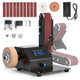 YOFIDRA Mini Belt Sander, 7-Speed Precision Grinder & Knife Sharpener, Adjustable 0–90° Arm