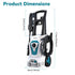 YOFIDRA 220V AC 1200W High-Pressure Car Washer 501L Set with Hoses, Foam Bottle & Accessories