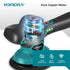 YOFIDRA 21V Cordless Car Polisher 150mm – 8mm Random Orbital Action, 6-Speed Control, Lightweight Design
