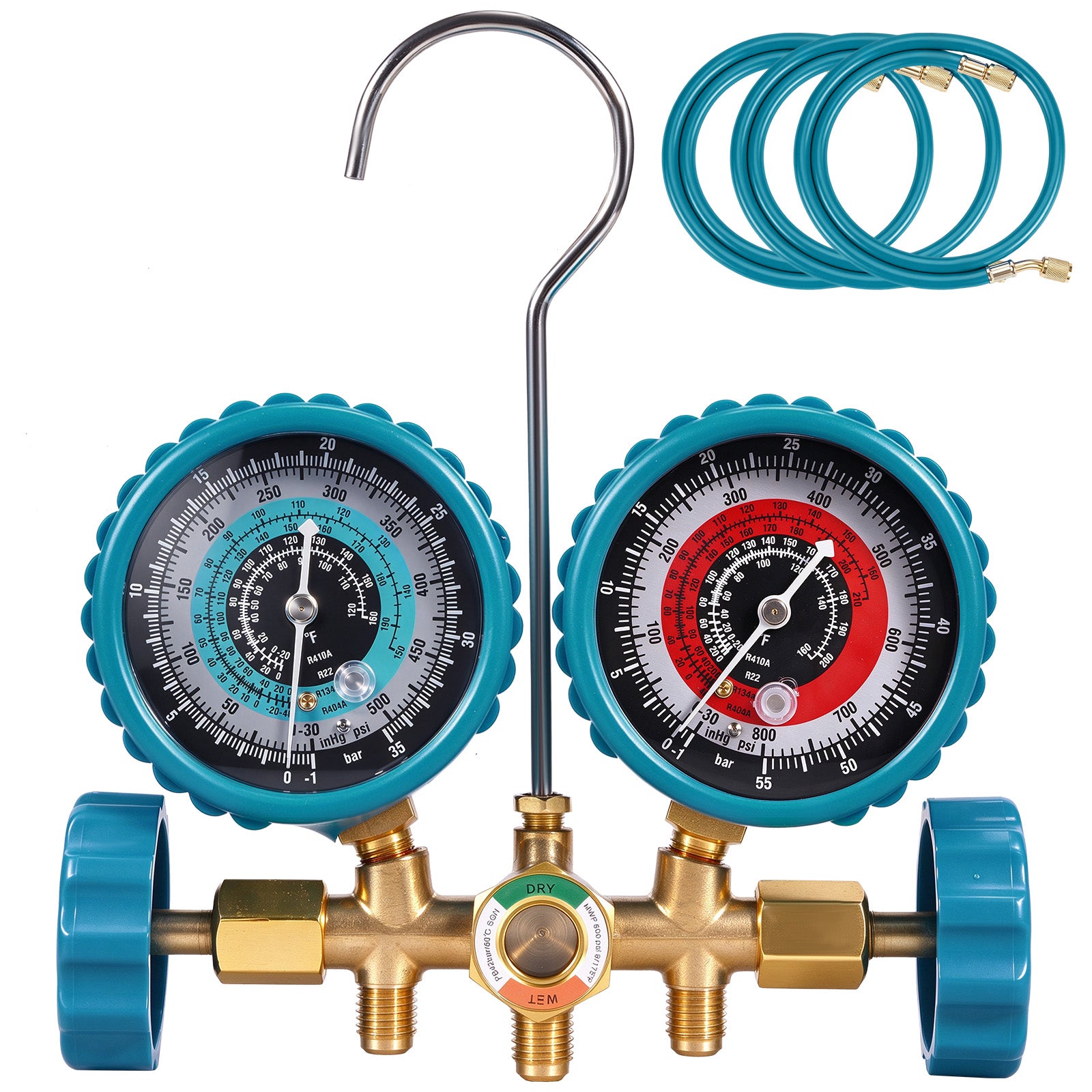 YOFIDRA HVAC Refrigerant Manifold Gauge Set for Automotive, Home & Commercial AC Systems